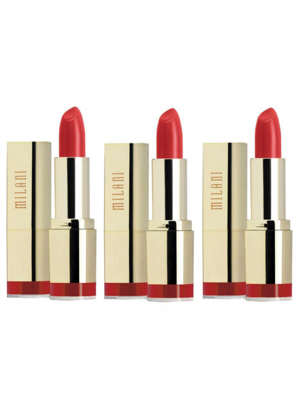 Lot of 3: New MILANI Color Statement Lipstick in 66 Matte Passion (Sealed)